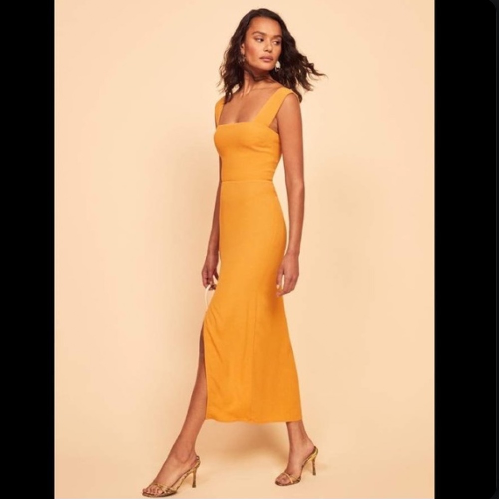 Reformation Graciella Dress in Sunflower